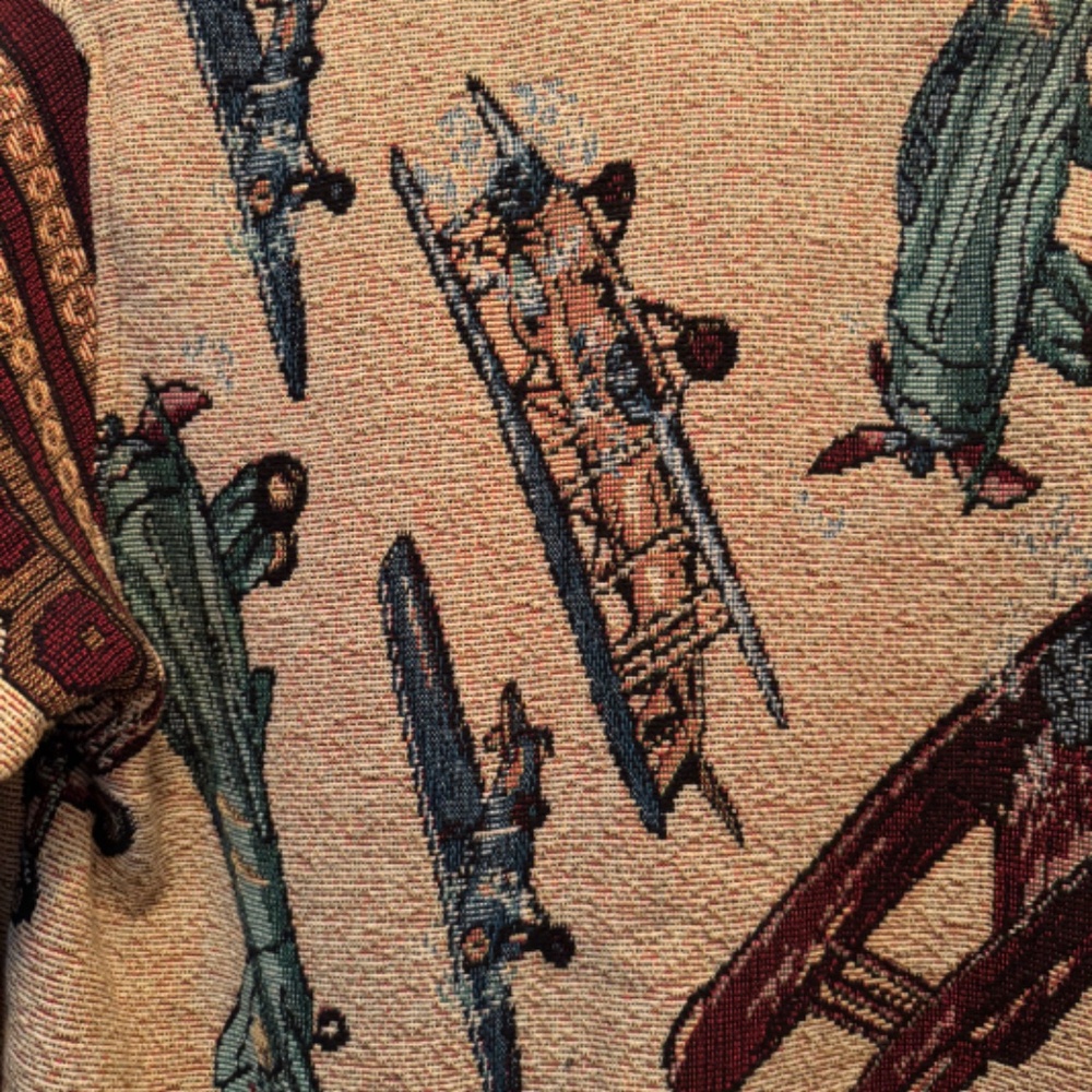 Painted Pony Tapestry Jacket with Airplane design M - Picture 8 of 8